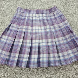 Rewind Women's Mini Skirt Purple Plaid Zipper Size Small Y2K Schoolgirl